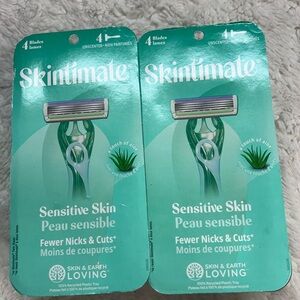 2x Skintimate Sensitive Skin Disposable Razor Sensitive Skin 8 total razors New